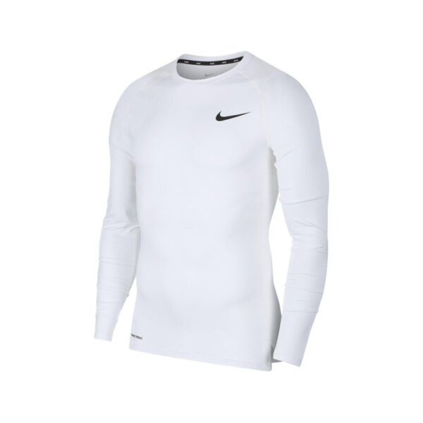 Nike Pro Long Sleeve Top - White/Black image 1 | BV5588-100 | Global Soccerstore