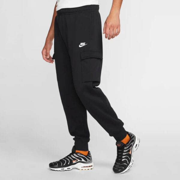 Nike Sportswear Club Cargo Pants - Black/Black/(White) image 1 | CD3129-010 | Global Soccerstore