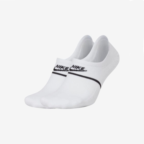 Nike Essential No Show Sneaker Socks 2P - White/(Black) image 1 | CU0692-100 | Global Soccerstore