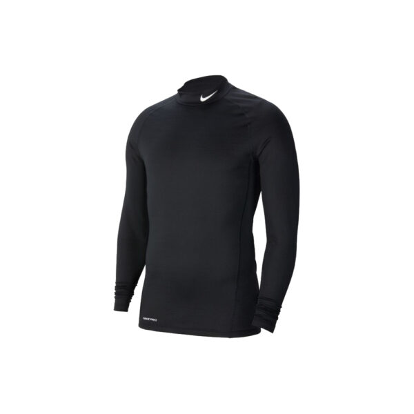 Nike Pro Warm Long-Sleeve Top - Black/(White) image 1 | CU4970-010 | Global Soccerstore