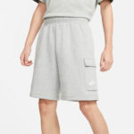 Nike Sportswear Club Cargo Shorts – Dk Grey Heather/Matte Silver/White