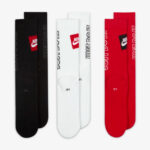 Nike Sportswear Everyday Essential Crew Socks 3PR – Black/University Red/White
