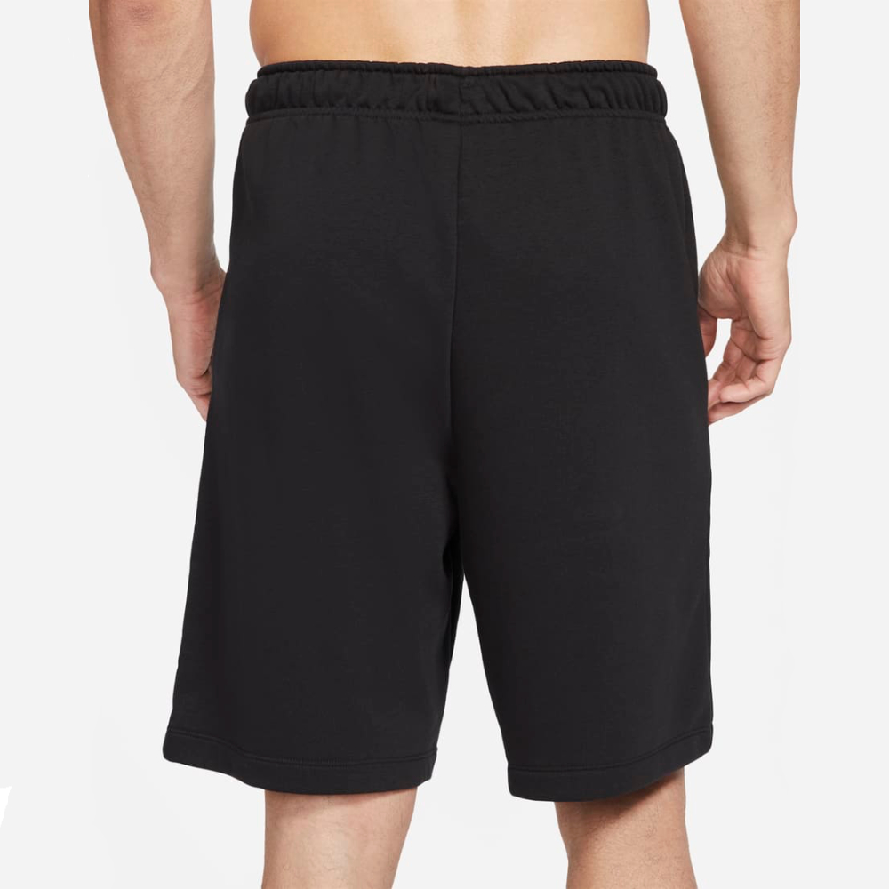 Nike Dri Fit Fleece Shorts - Black/(White) | Global Soccerstore