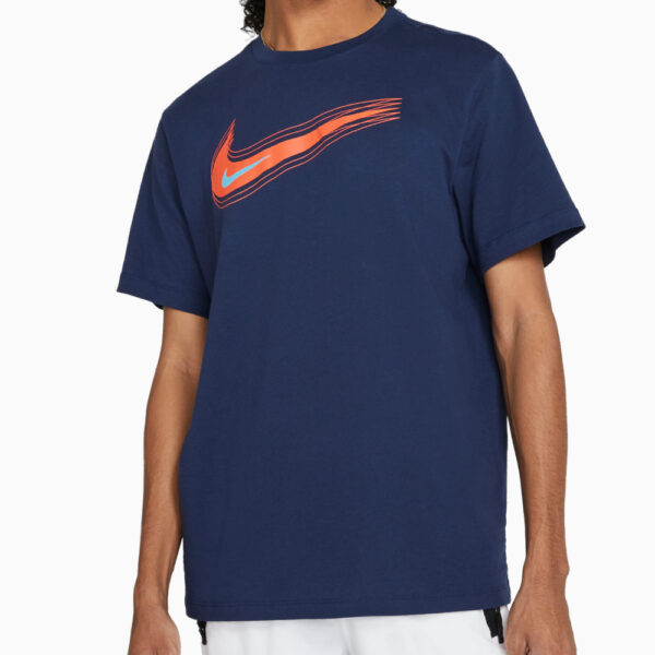 Nike Sportswear Swoosh Tee - Midnight Navy/(Turf Orange) image 1 | DB6470-410 | Global Soccerstore