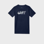 Kids’ Nike Sportswear Swoosh Tee – Midnight Navy/(Light Smoke Grey)
