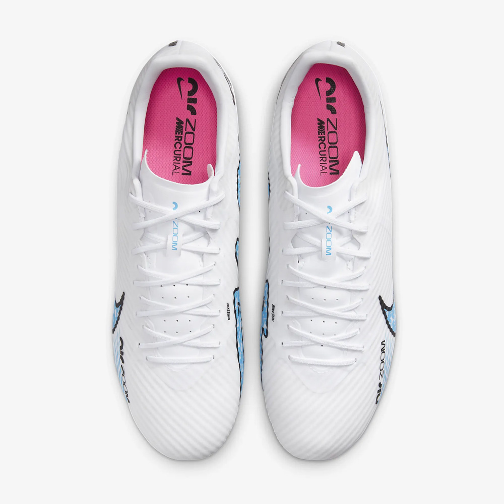 Nike Zoom Vapor 15 Academy FG/MG – White/Pink Blast/Baltic Blue
