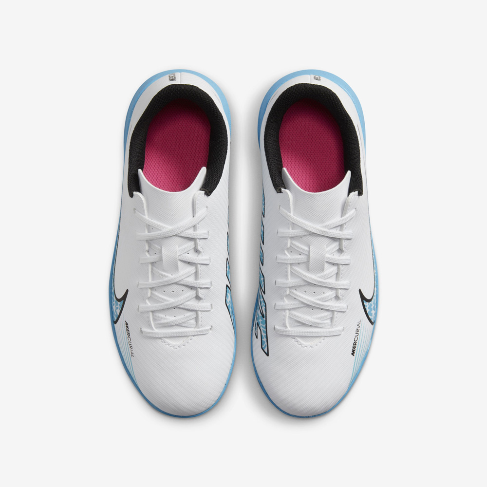 Nike Jr Vapor 15 Club TF – White/Pink Blast/Baltic Blue