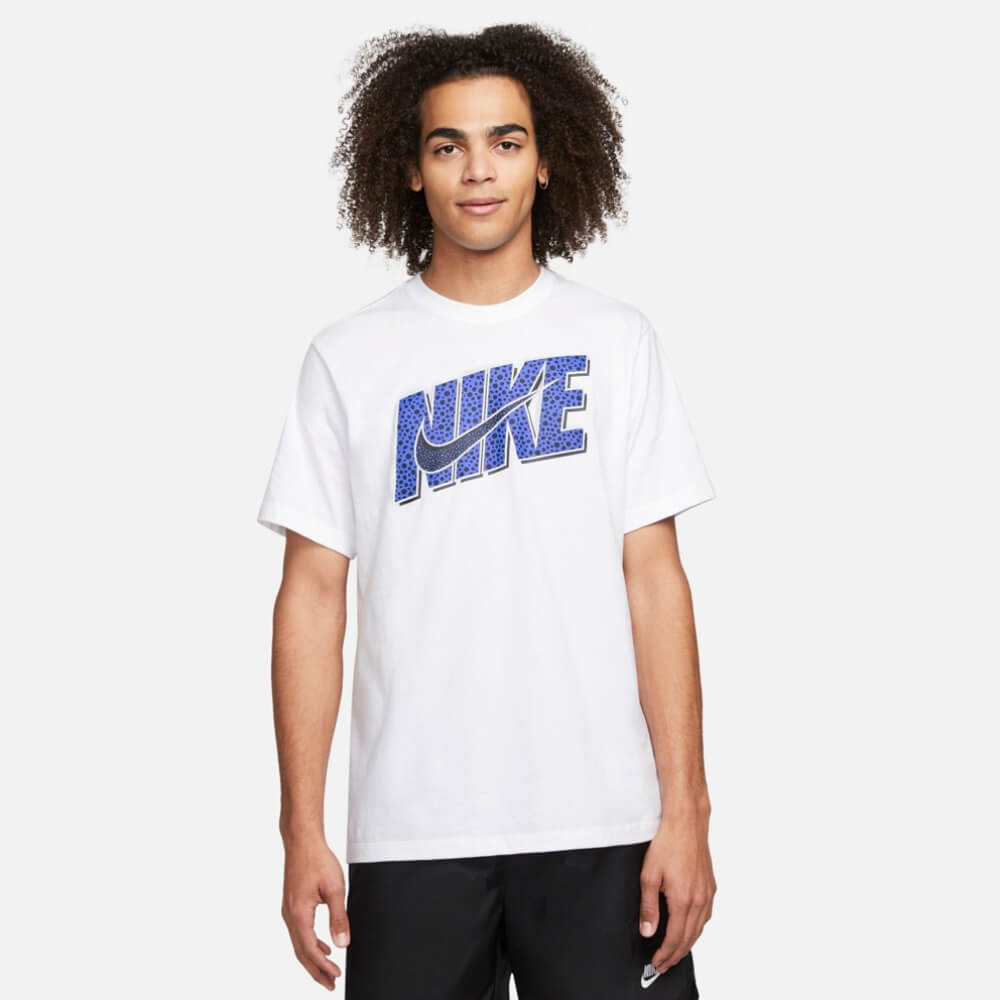 Nike Sportswear 12 Month Swoosh Tee – White/(Medium Blue)