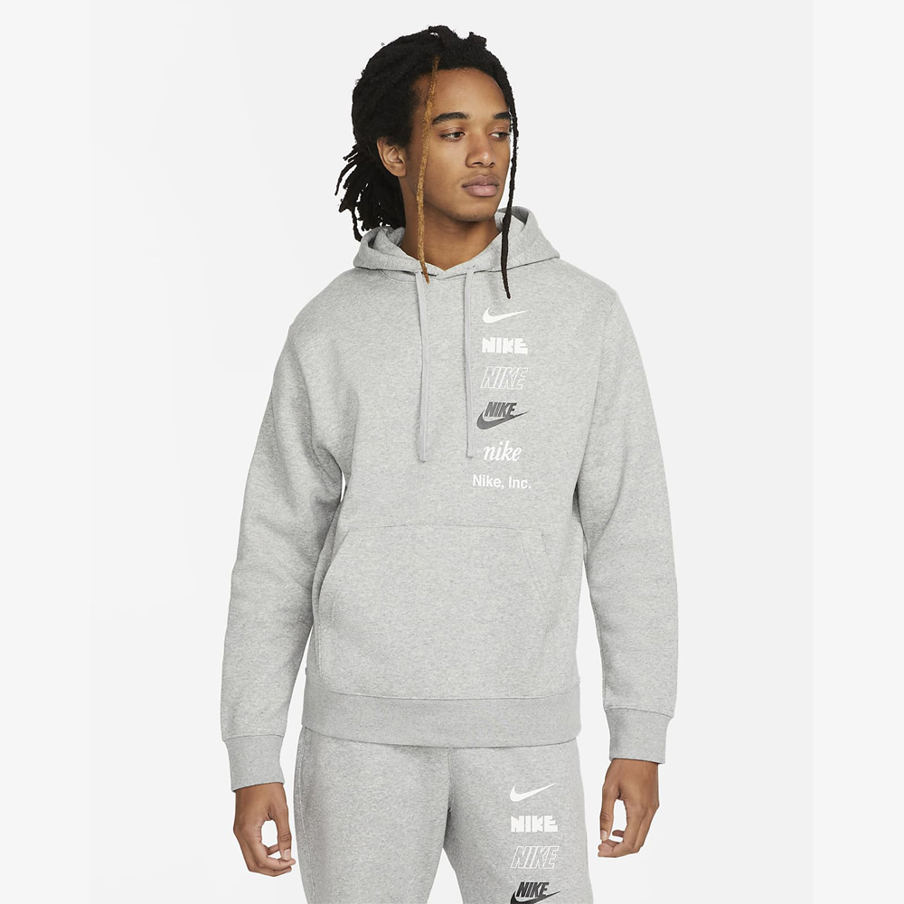 Nike Club BB Pullover Hoodie Mlogo – Grey