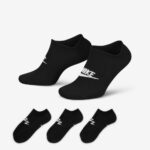Nike Sportswear Everyday Essential No Show Socks 3P – Black/White