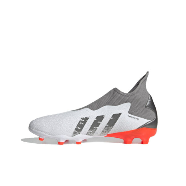 Adidas Predator Freak .3 LL FG - Cloud White/Iron Metallic/Solar Red image 1 | FY6293 | Global Soccerstore