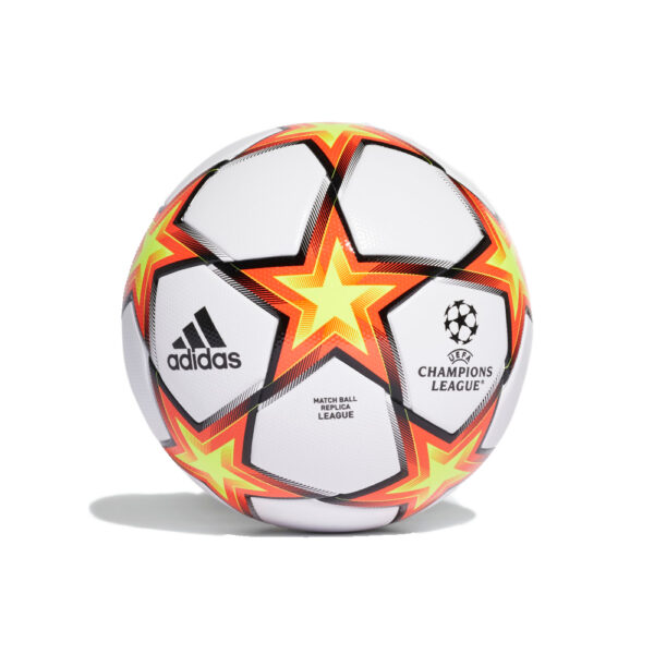 UCL League Pyrostorm Football - White/Solar Red/Solar Yellow/Black image 1 | GT7788 | Global Soccerstore